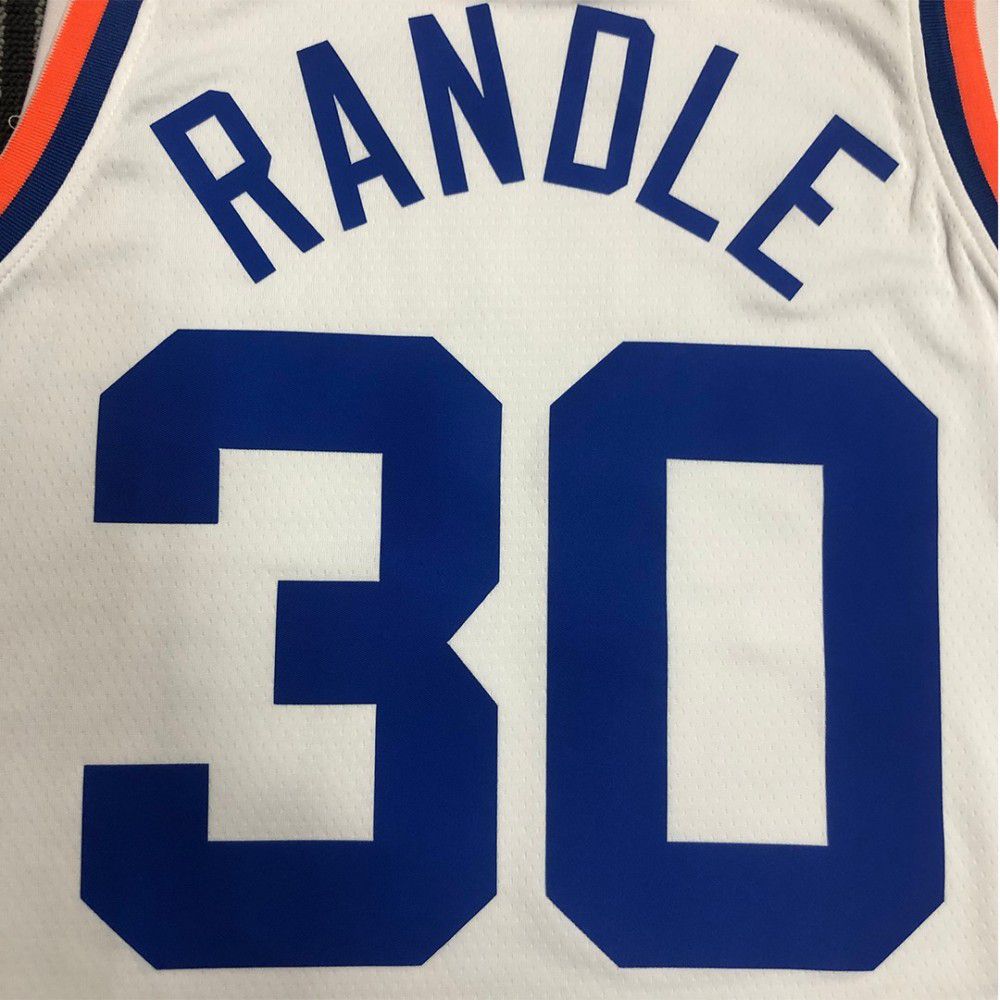 Men's New York Knicks Julius Randle #30 White 2021/22 Swingman Jersey - Classic Edition-Pro Kit Vault | Brand New 26/27 Sports Jerseys